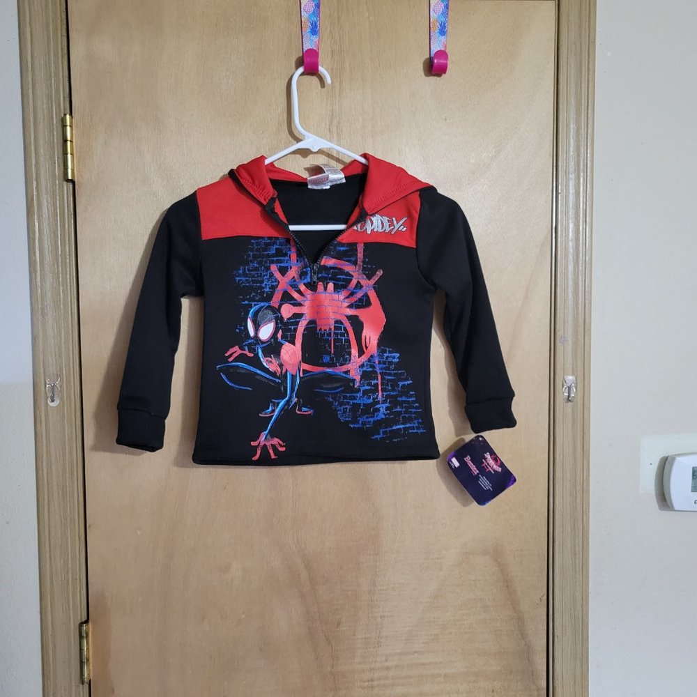 💜Spiderman Into the Spider Verse Size 6 Kids Jacket NWST